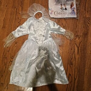 Disney Cinderella Kids Costume - Light Blue and Gold Fairy Godmother Size 3-4T